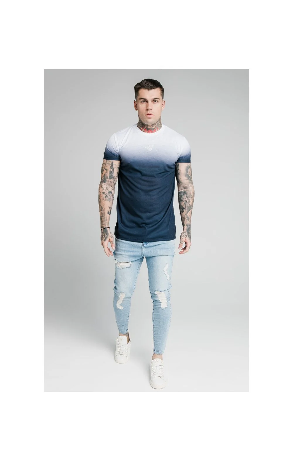 SikSilk Low Rise Jeans - Washed Blue - Image 6