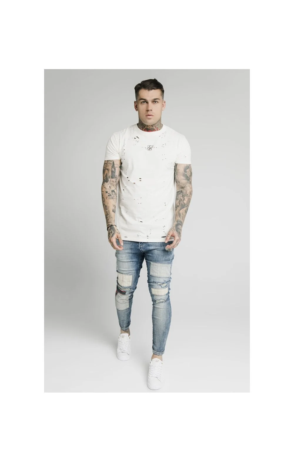 SikSilk Low Rise Fusion Jeans - Midstone - Image 5
