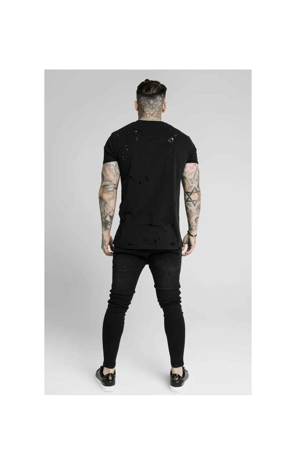 SikSilk Low Rise Fusion Jeans – Washed Black - Image 6