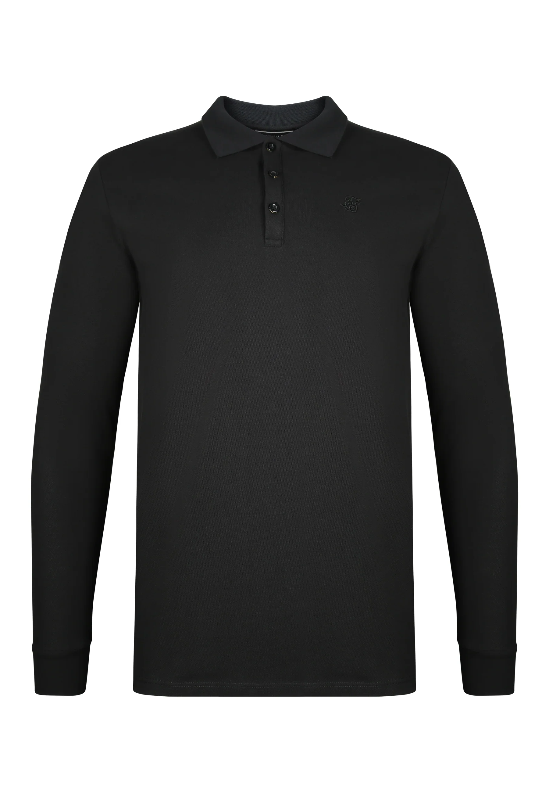 Black LS Button Polo - Image 5