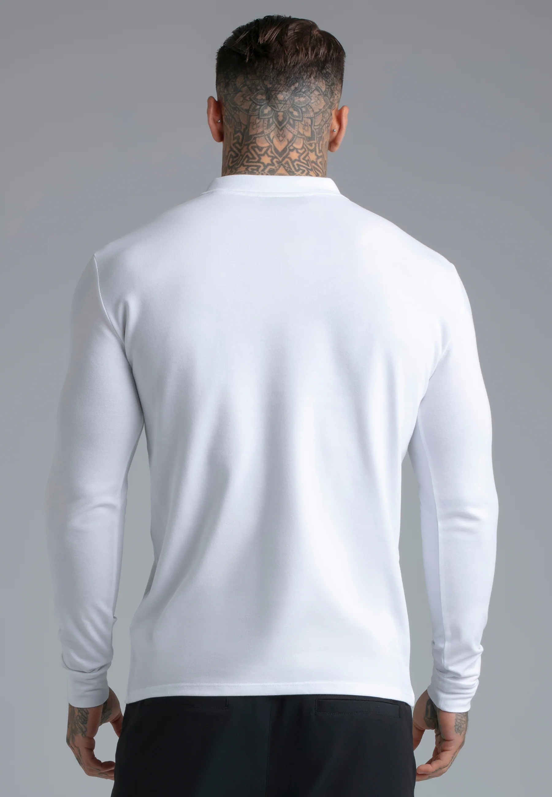 White LS Button Polo - Image 5