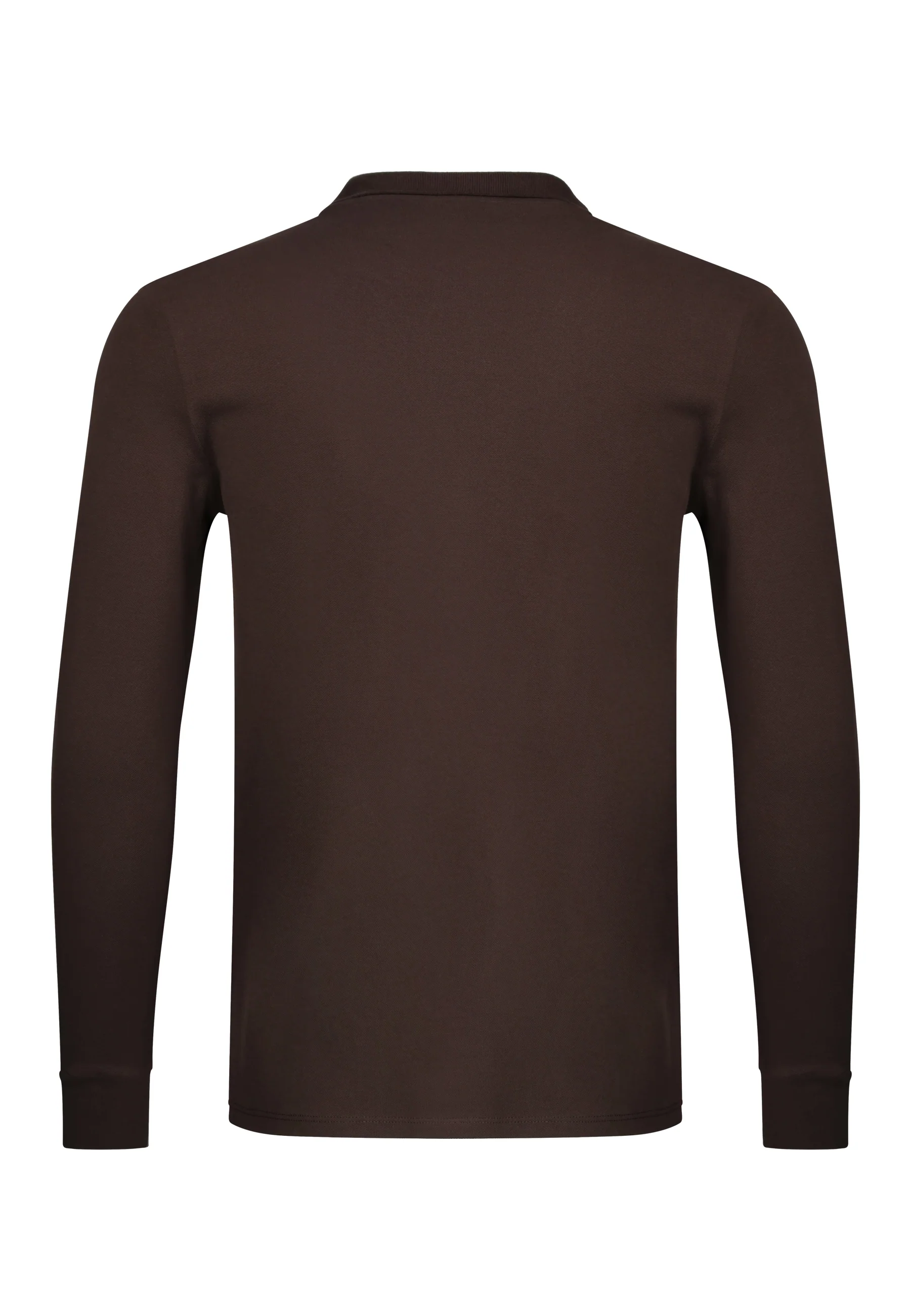 Brown LS Button Polo - Image 7