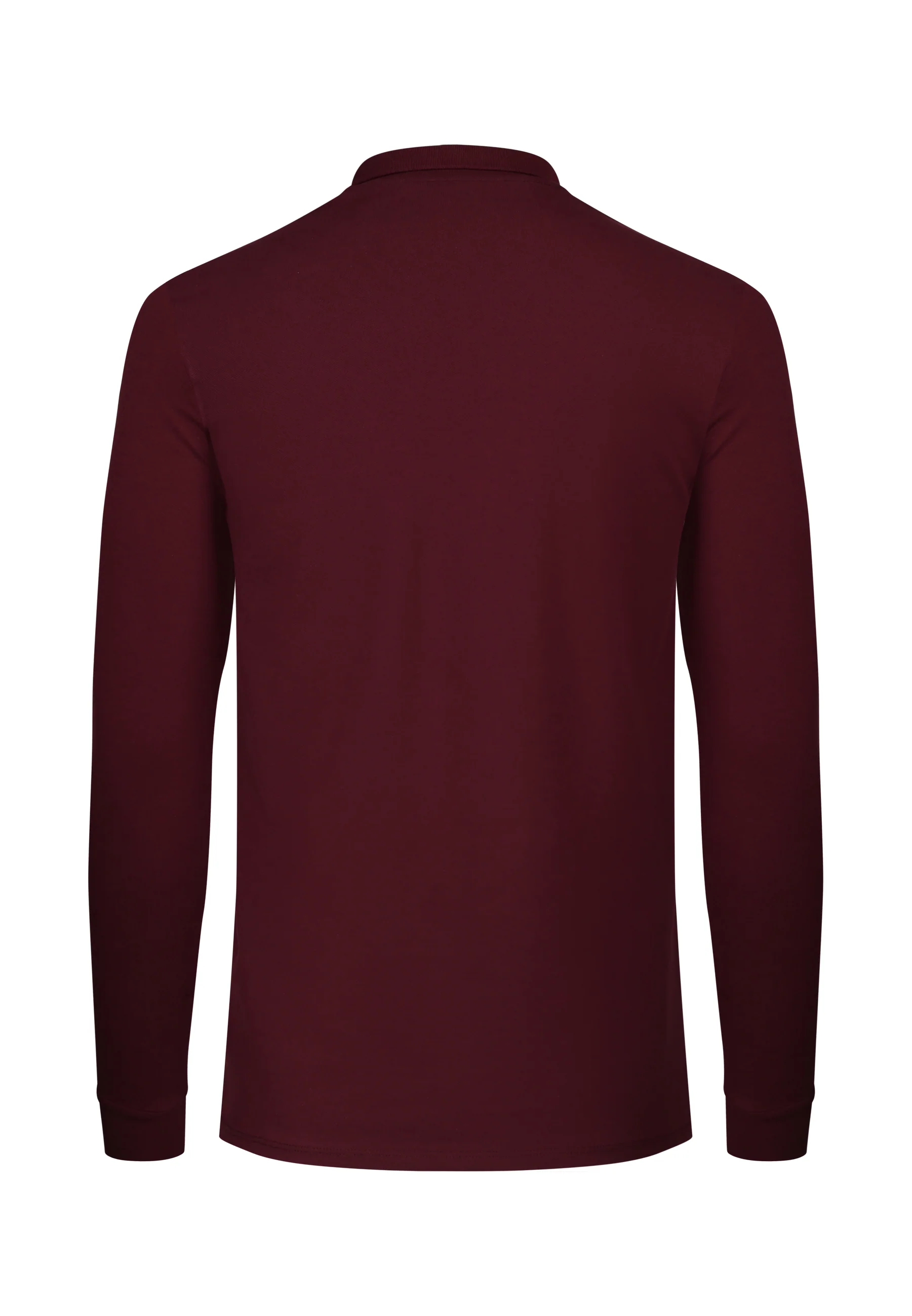 Burgundy LS Button Polo - Image 7