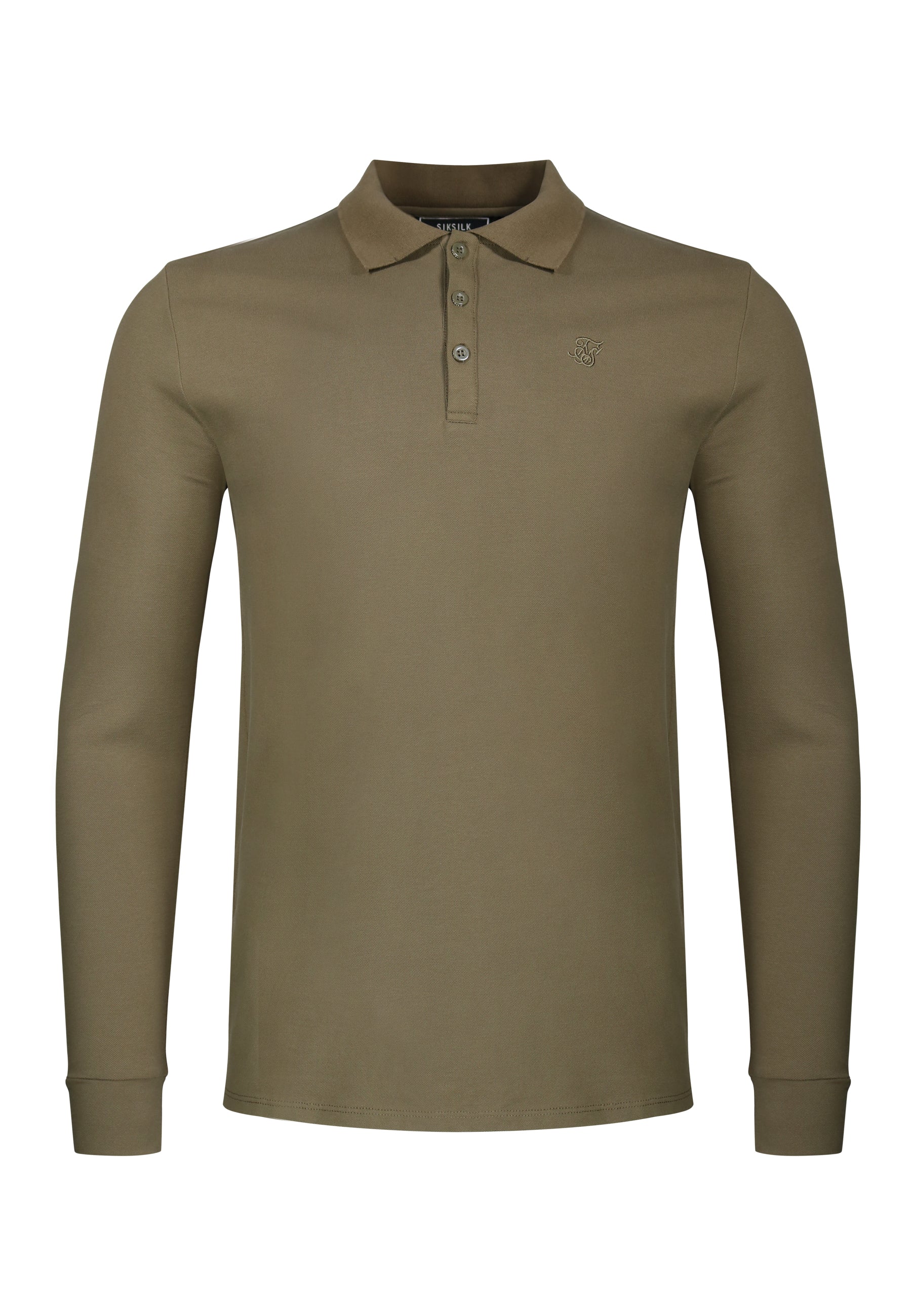 Khaki Green LS Button Polo - Image 6