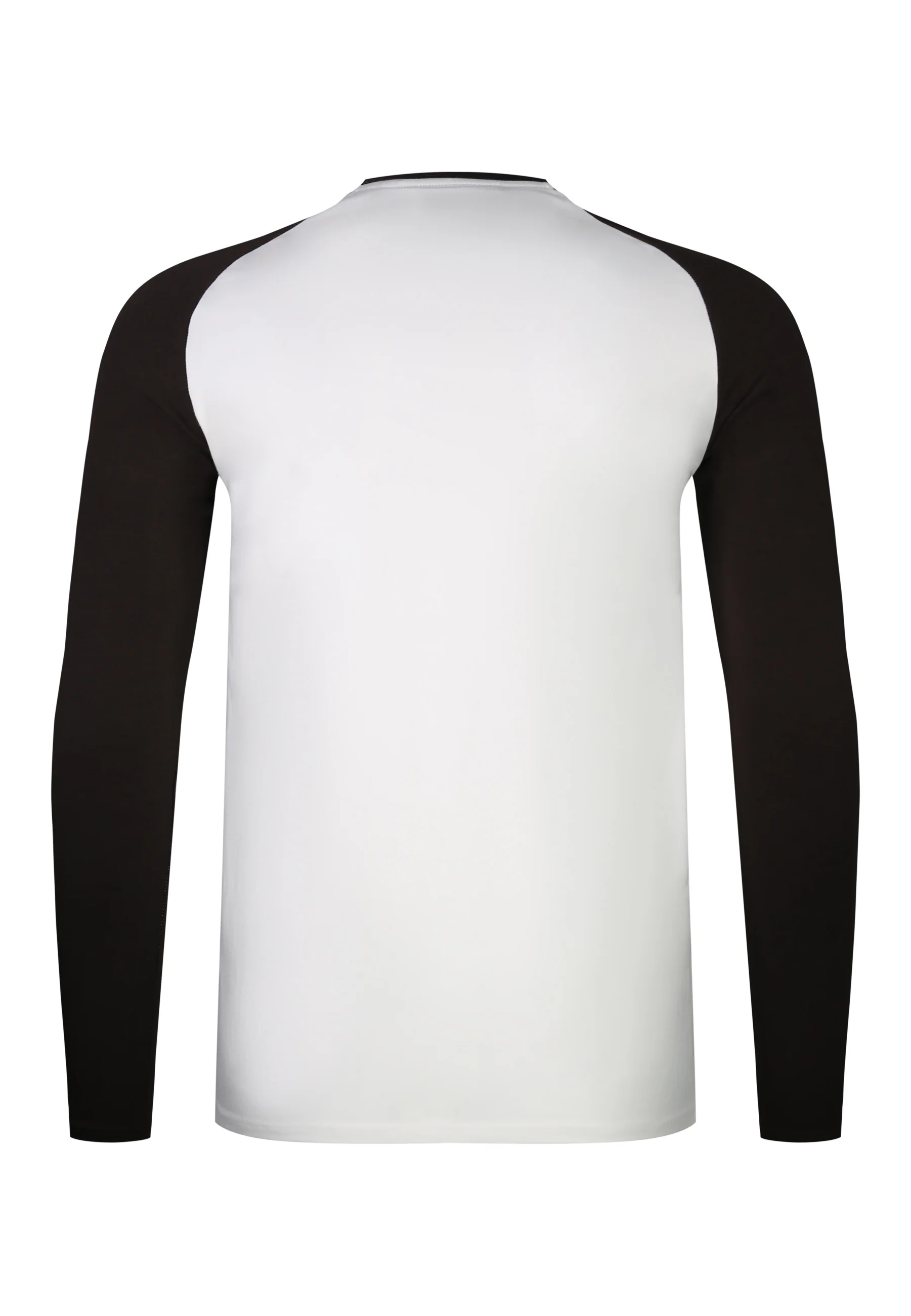 White and Brown LS Muscle Fit T-Shirt - Image 7