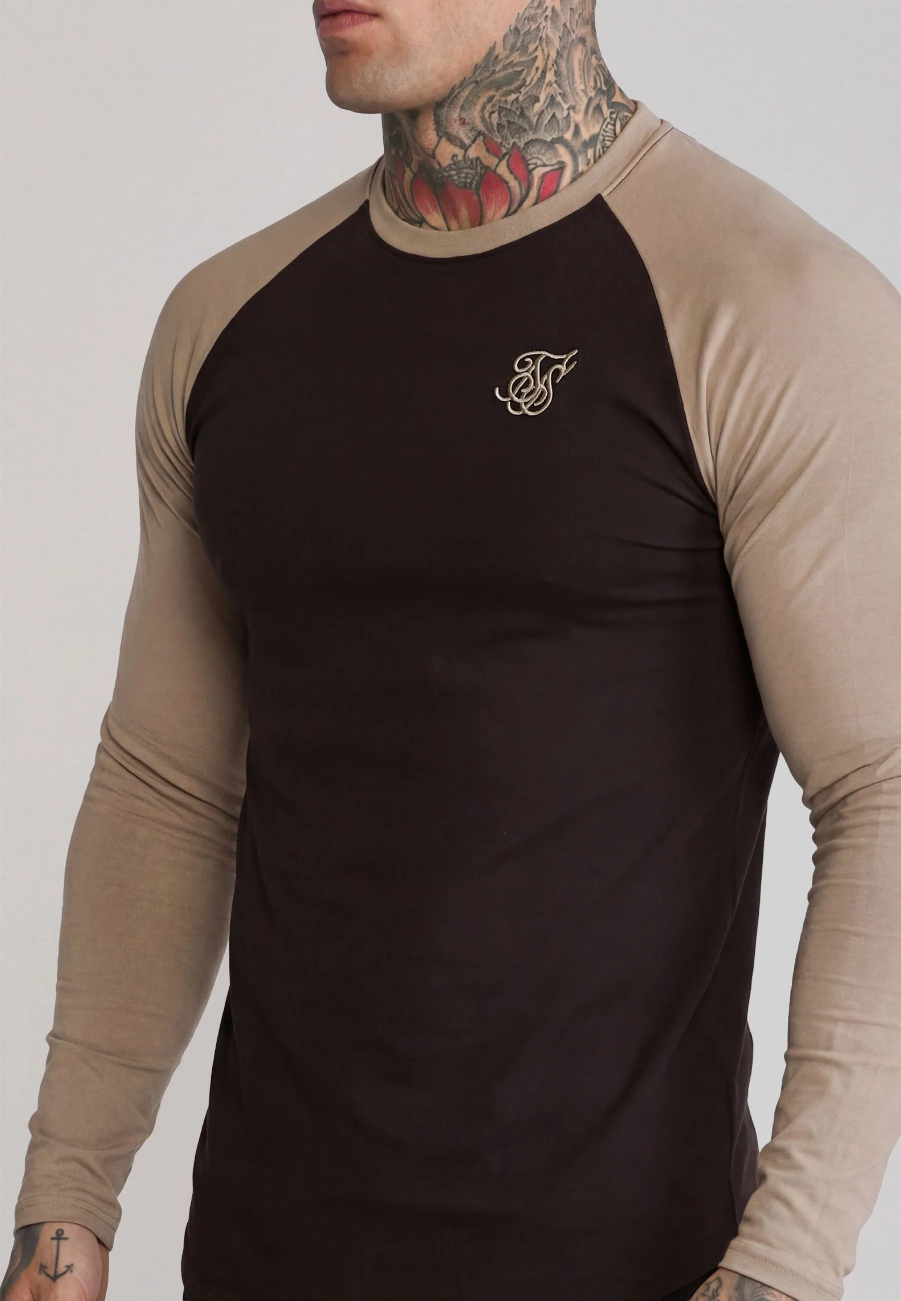Brown and Stone LS Muscle Fit T-Shirt - Image 2
