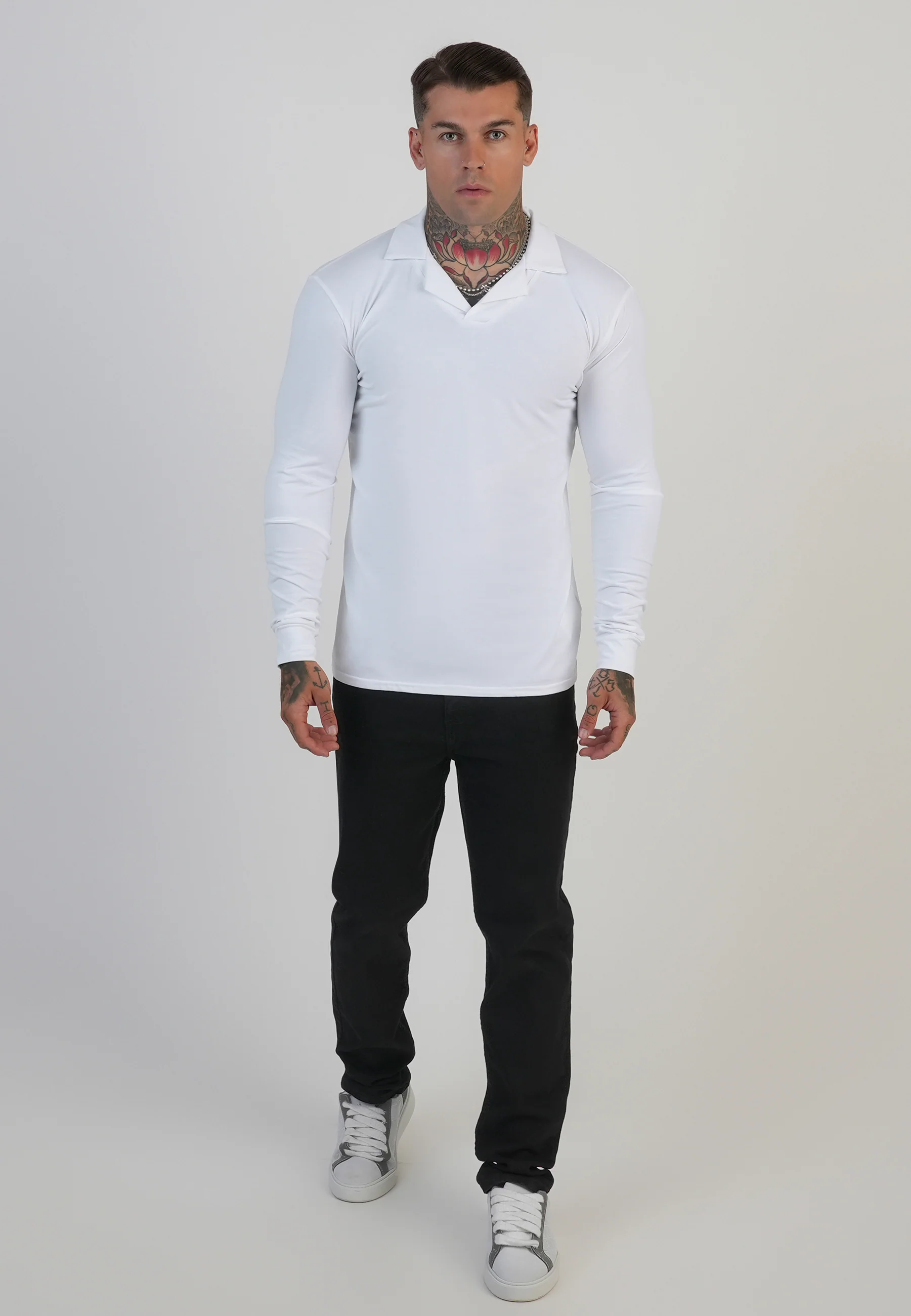 White LS Revere Polo - Image 3