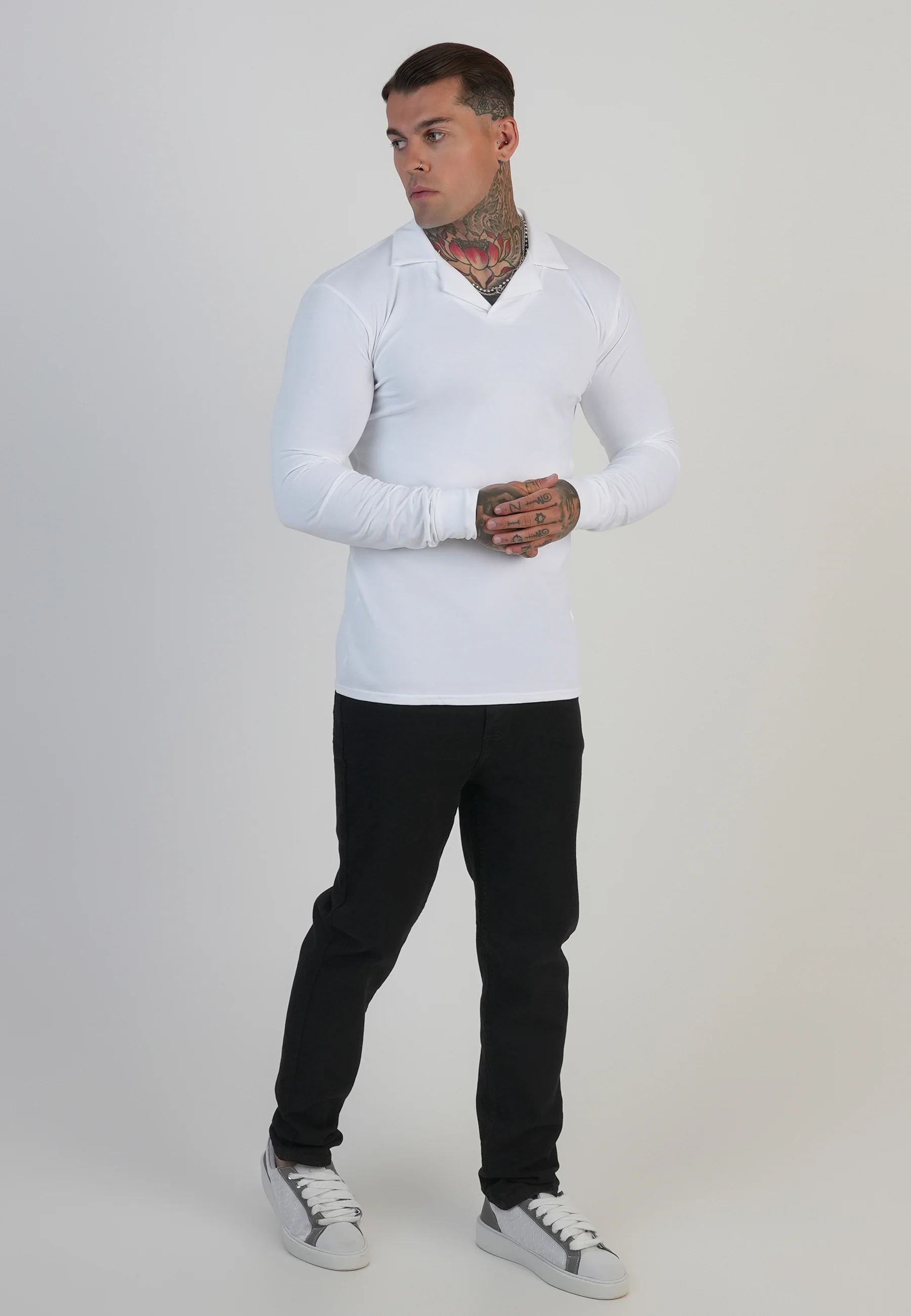 White LS Revere Polo - Image 4