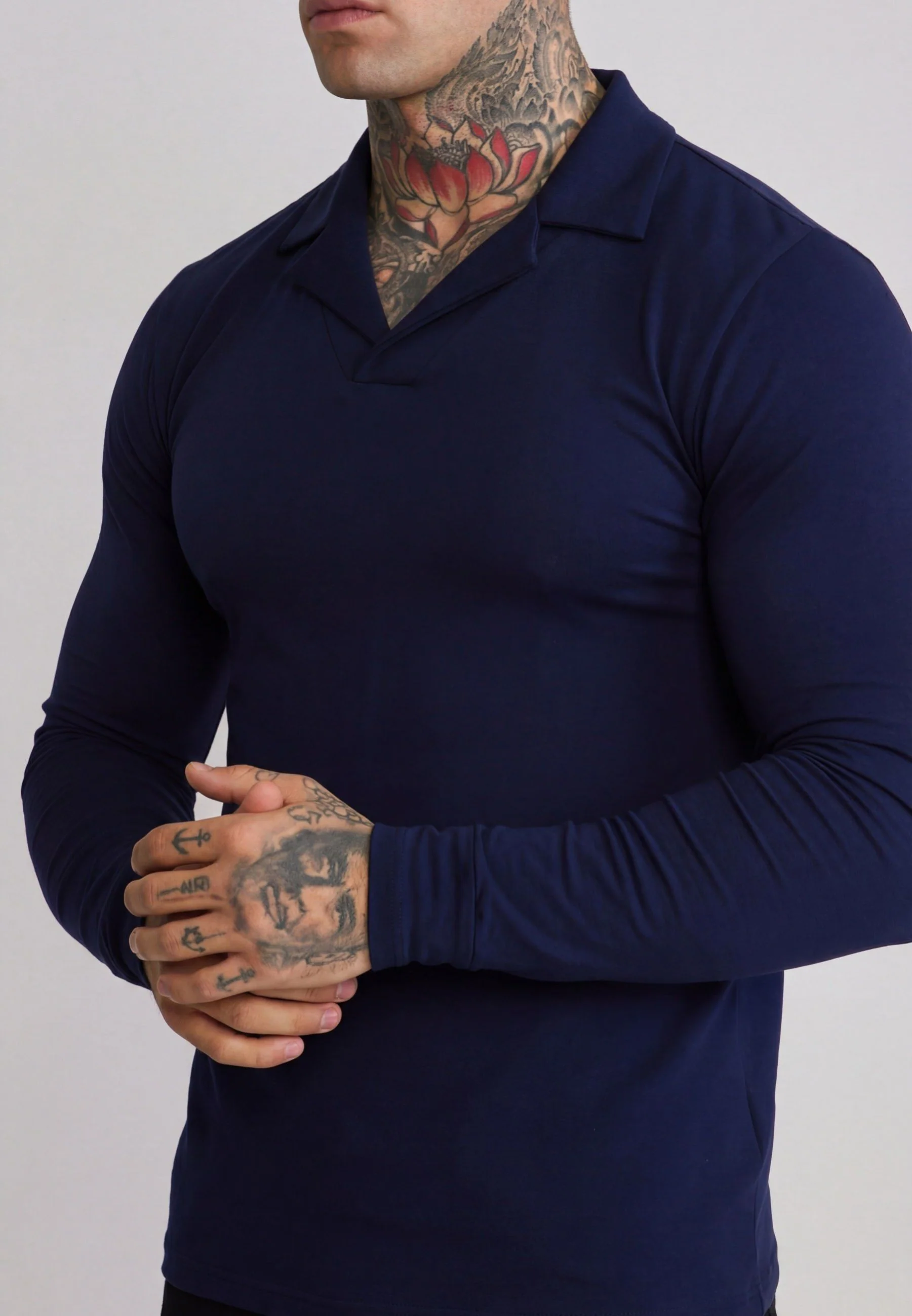 Navy LS Revere Polo - Image 2