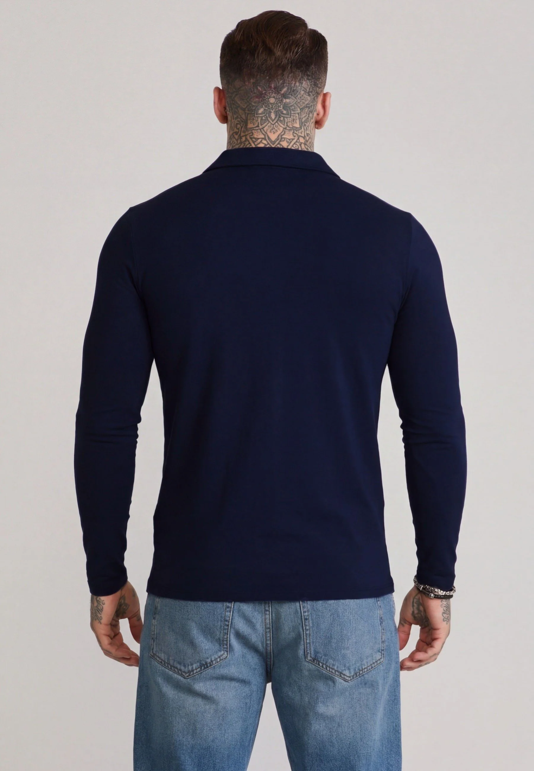 Navy LS Revere Polo - Image 5