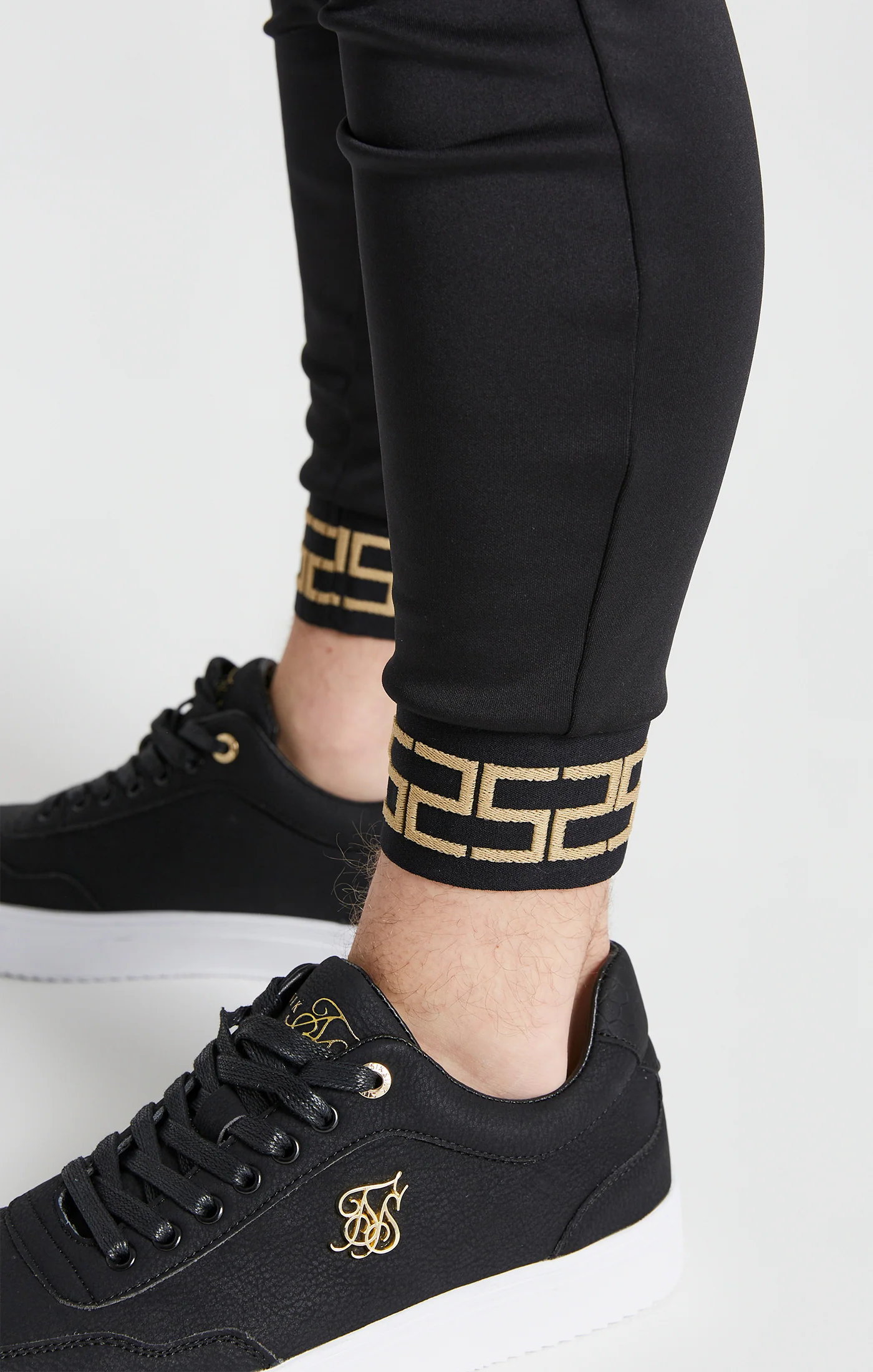 Boys Black Taped Cuffed Jogger - Image 2