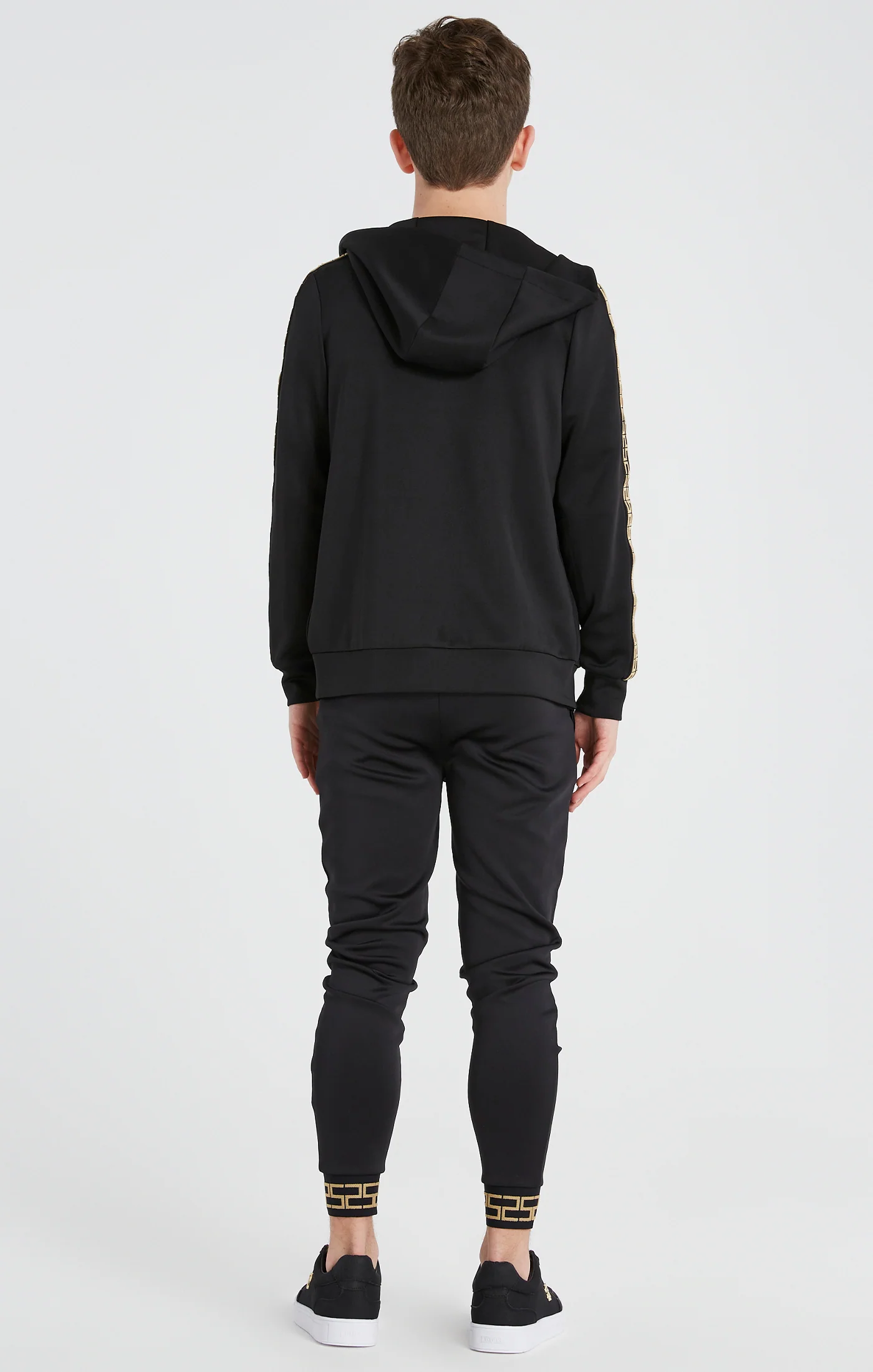 Boys Black Taped Cuffed Jogger - Image 5