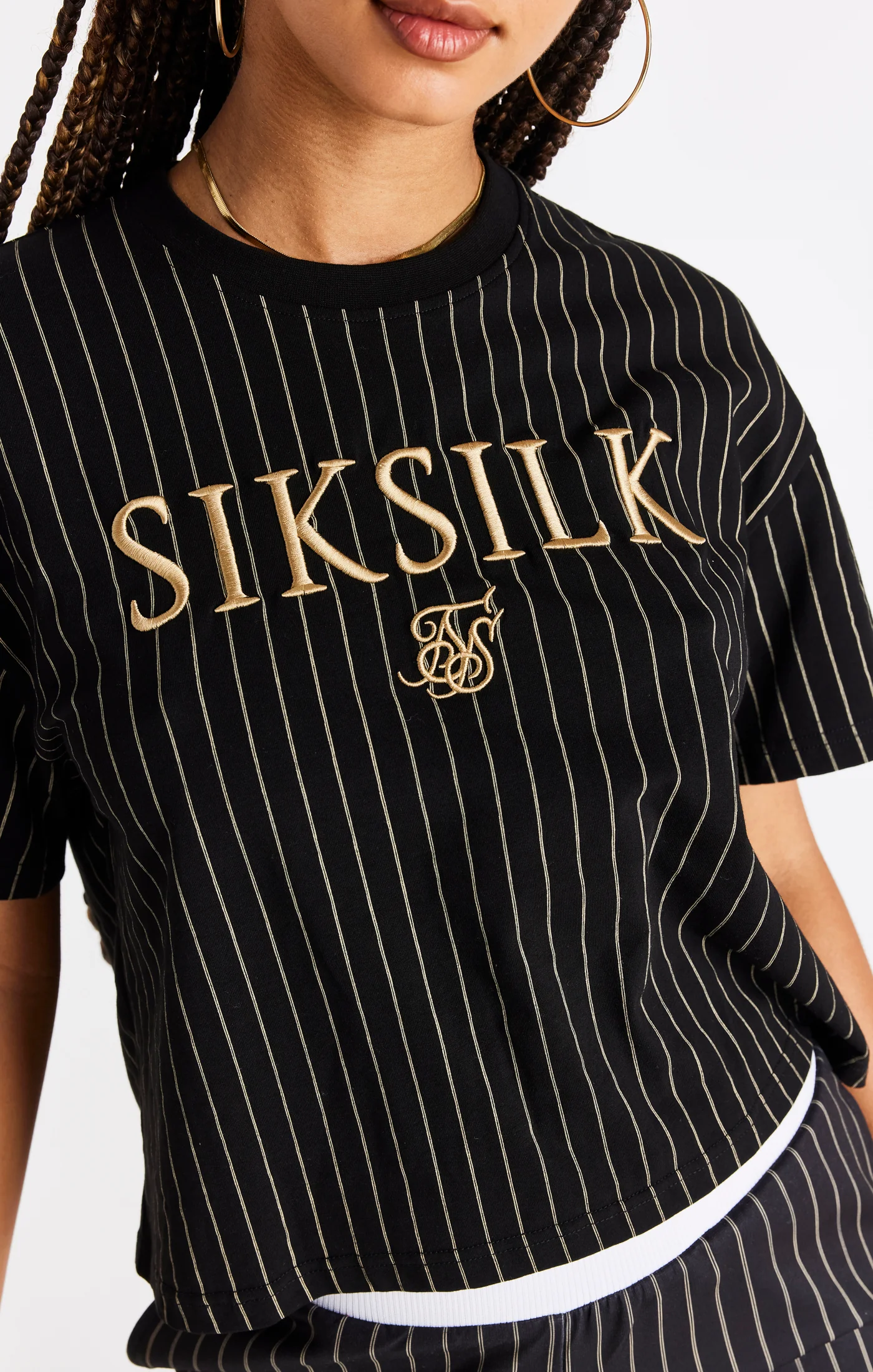 Black Pinstripe T-Shirt - Image 2