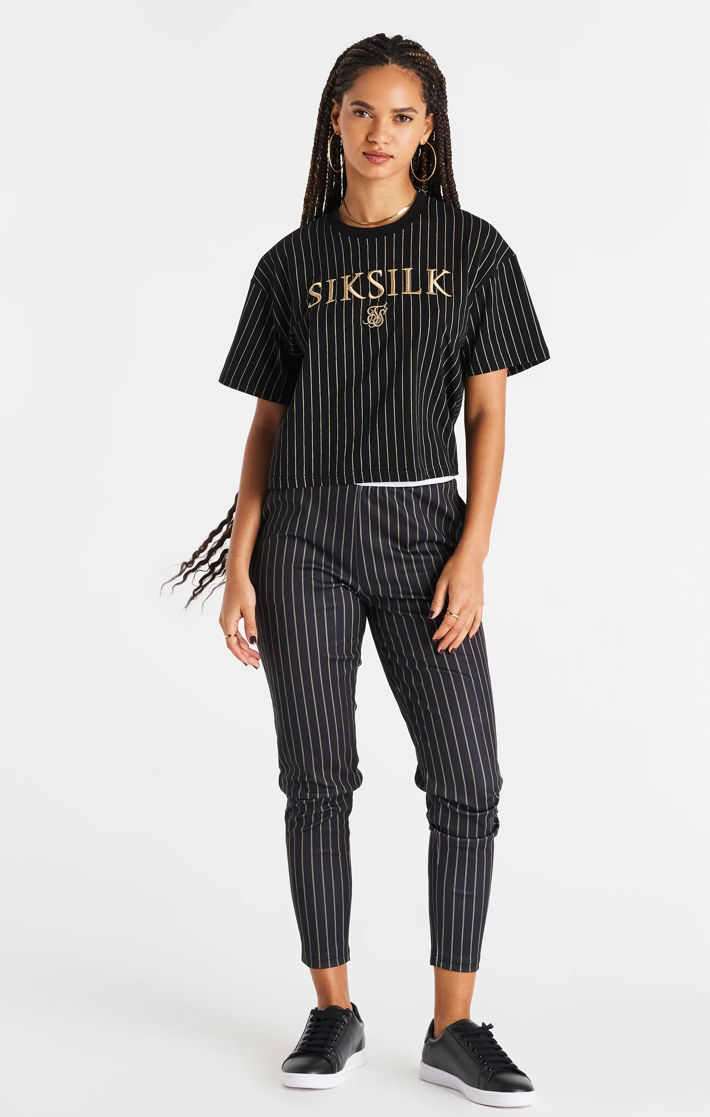 Black Pinstripe T-Shirt - Image 3