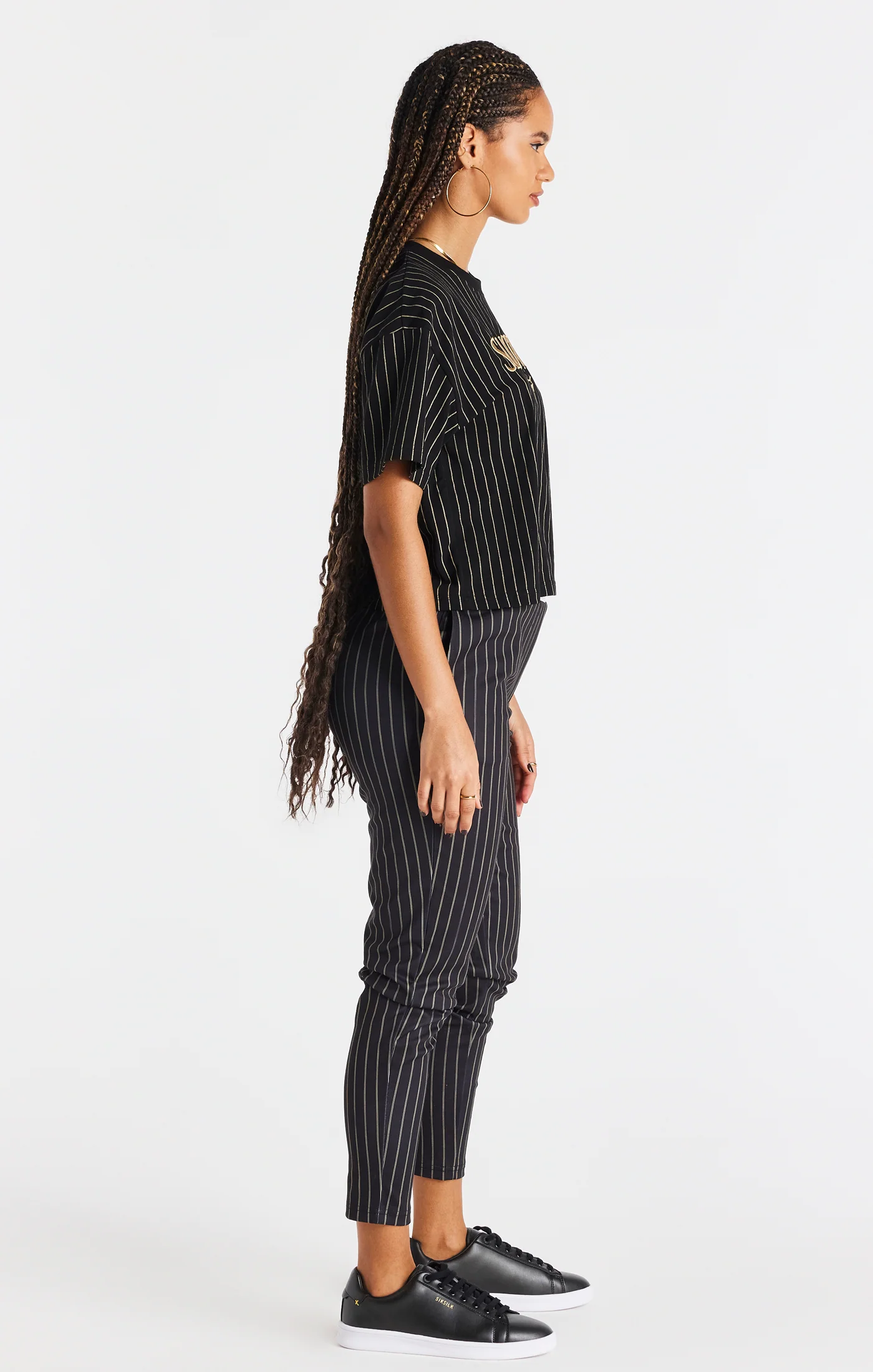 Black Pinstripe T-Shirt - Image 4