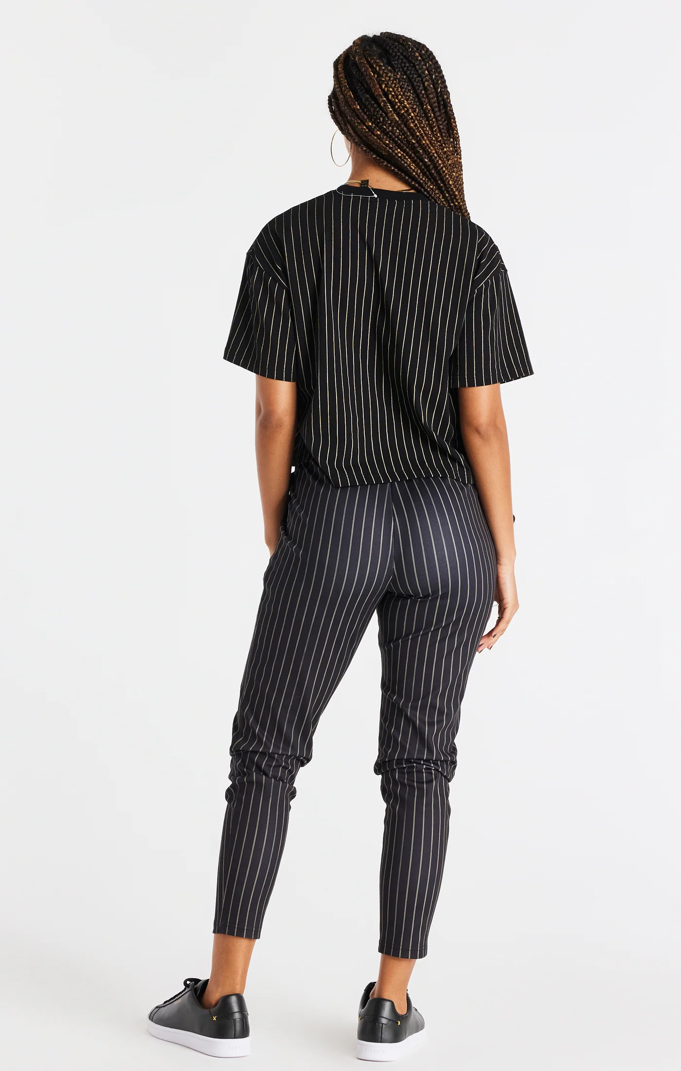 Black Pinstripe T-Shirt - Image 5