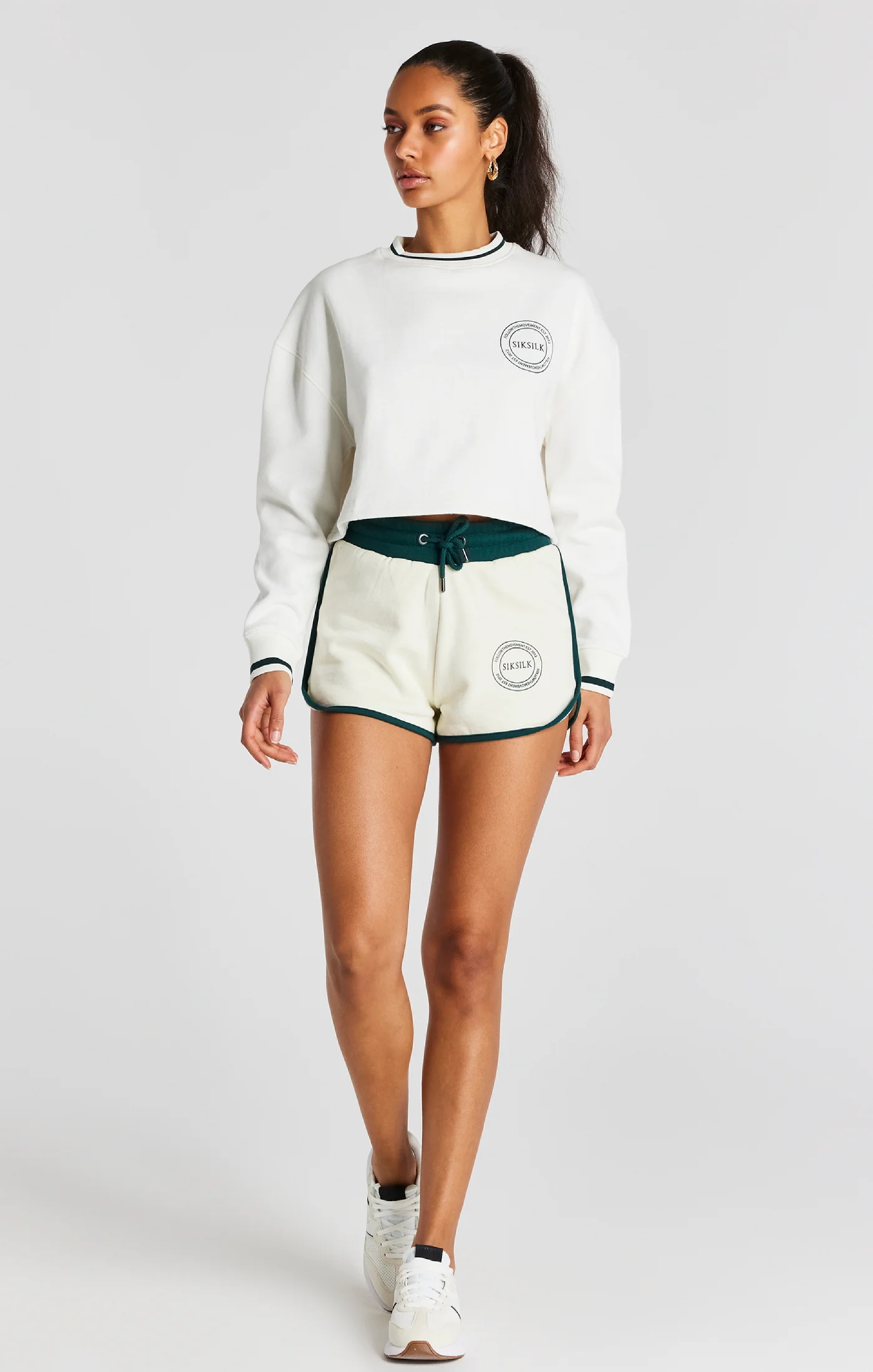 Ecru Crop Sweatshirt - Image 3