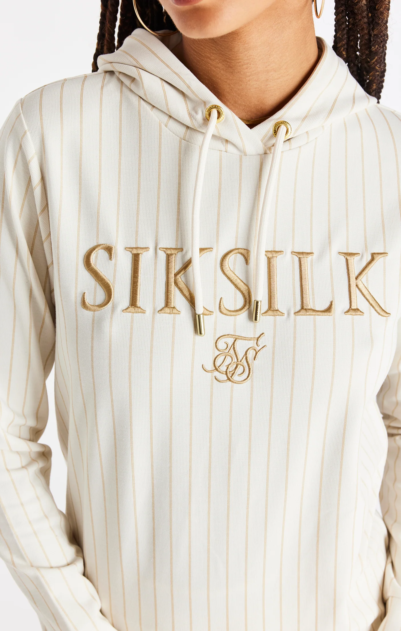 Ecru Stripe Hoodie - Image 2