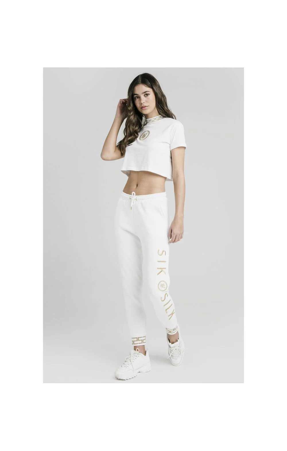 SikSilk Luxury Crop Tee - White - Image 4