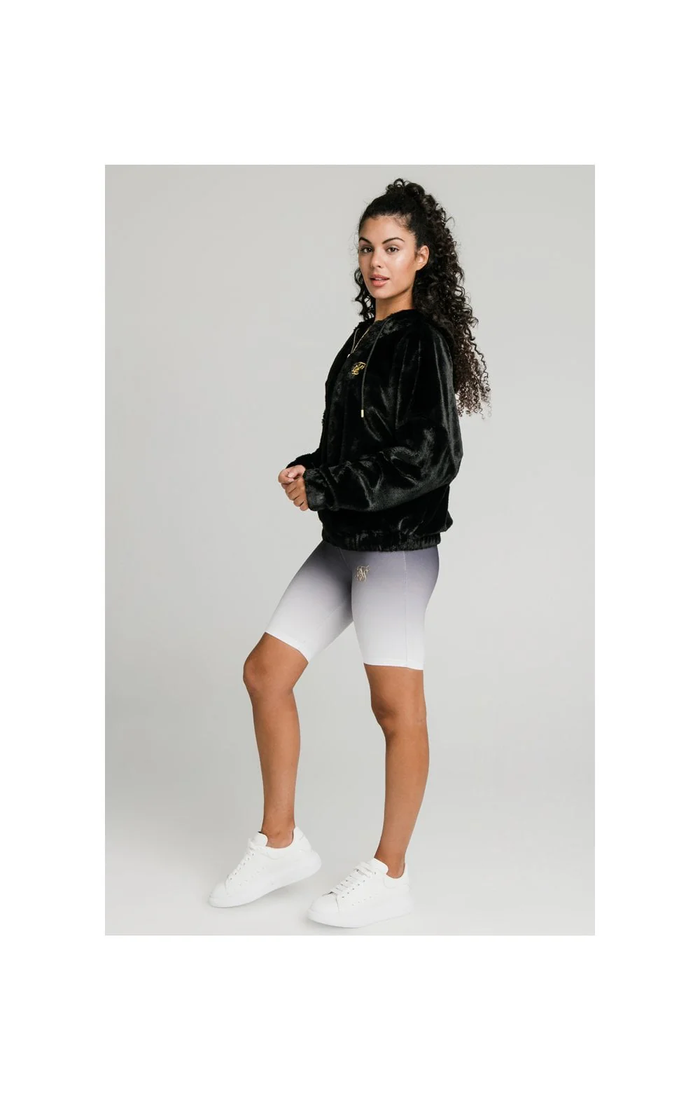 SikSilk Luxury Faux Fur Jacket - Black - Image 4