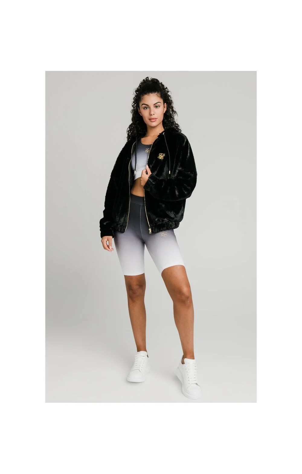 SikSilk Luxury Faux Fur Jacket - Black - Image 8