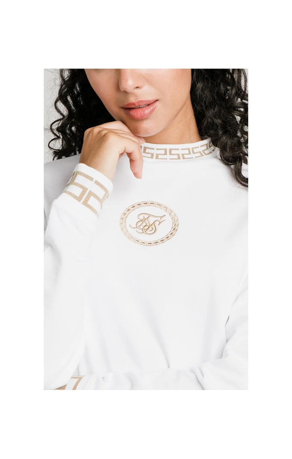 SikSilk Luxury Sweatshirt Dress - White - Image 3