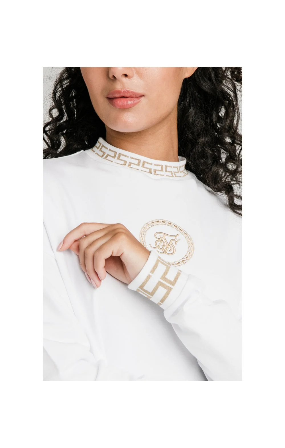 SikSilk Luxury Sweatshirt Dress - White - Image 4