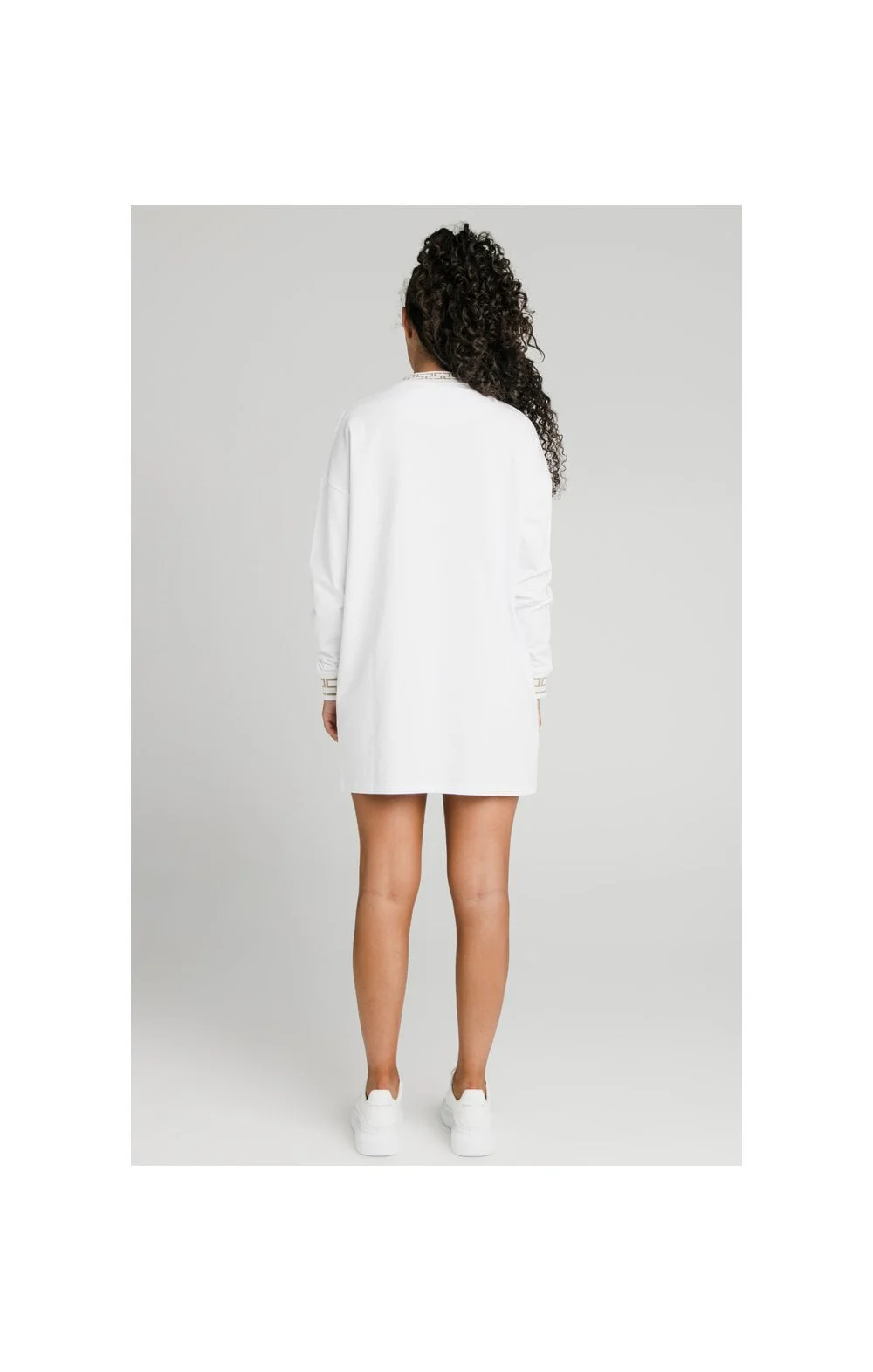 SikSilk Luxury Sweatshirt Dress - White - Image 7
