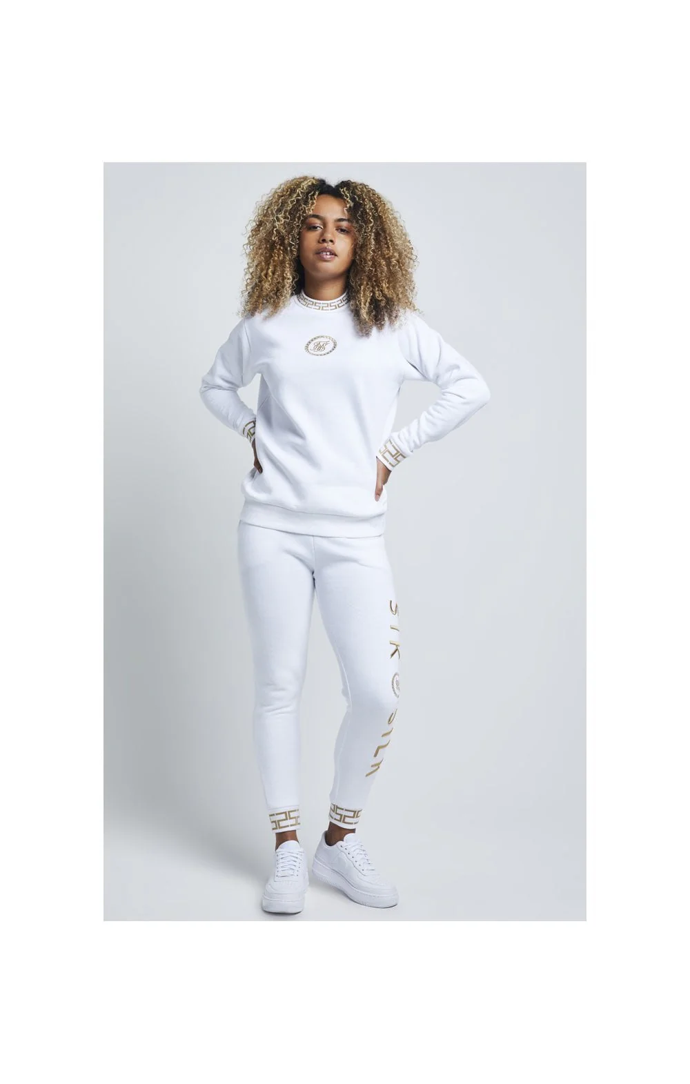 SikSilk Luxury Sweatshirt - White - Image 4