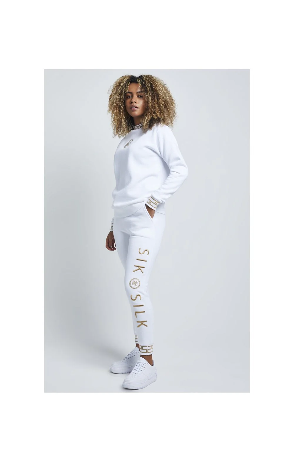 SikSilk Luxury Sweatshirt - White - Image 5