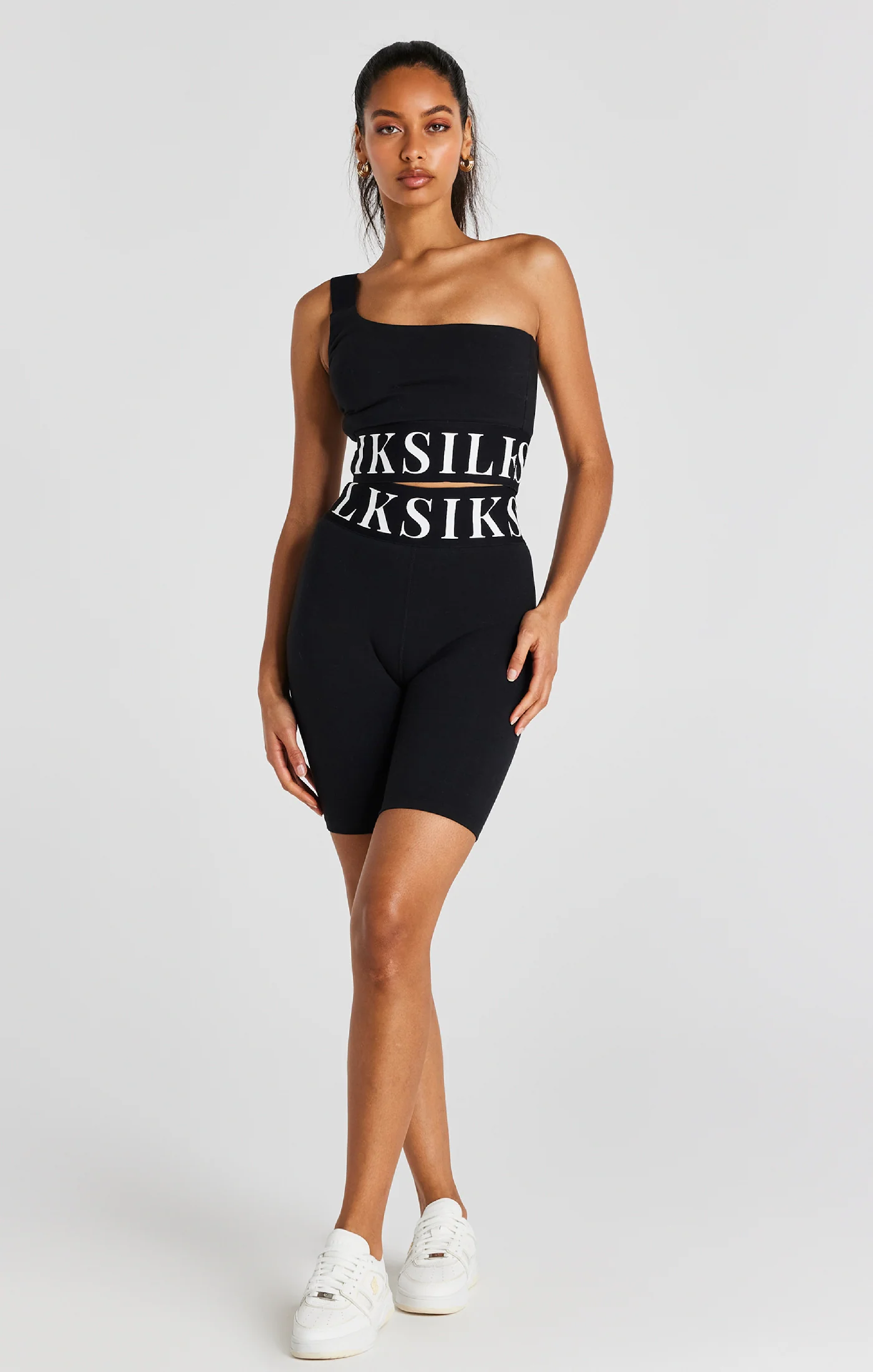 Black One Shoulder Crop Top - Image 3