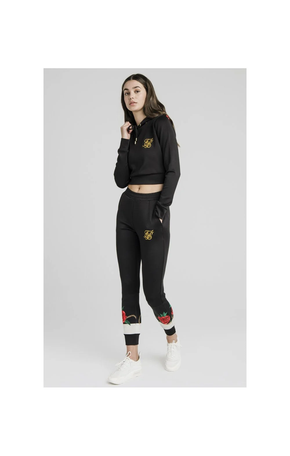 SikSilk Majestic Cropped Track Top – Black - Image 3