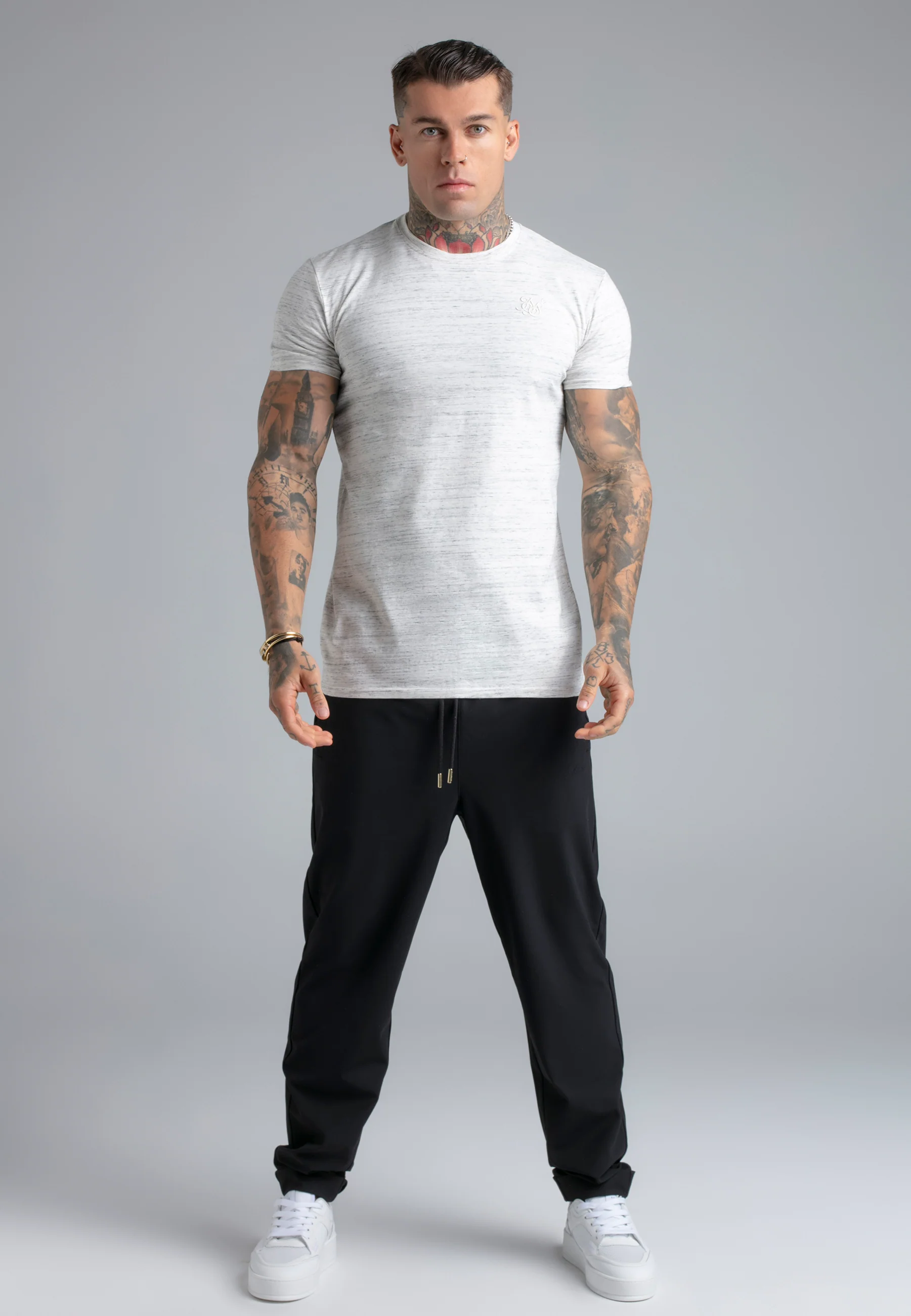 White Marl T-Shirt - Image 3