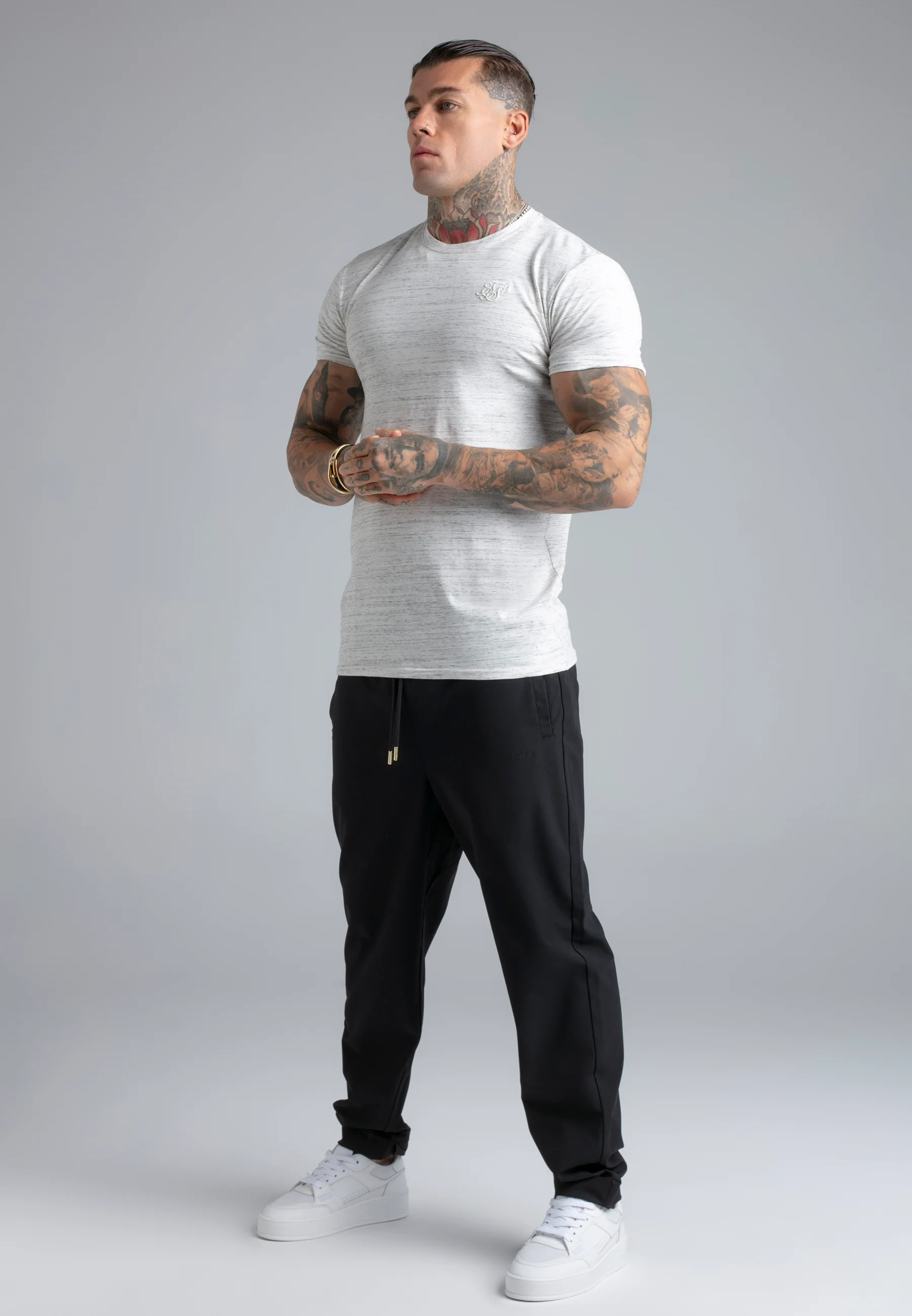 White Marl T-Shirt - Image 4