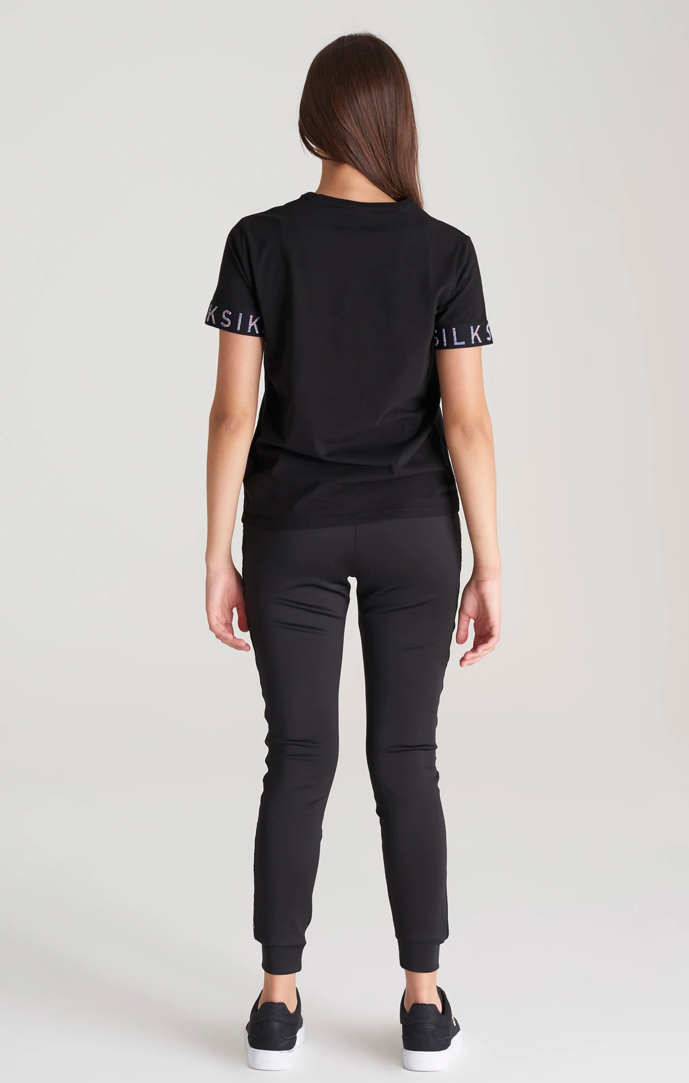 Girls Black Taped Boyfriend T-Shirt - Image 5