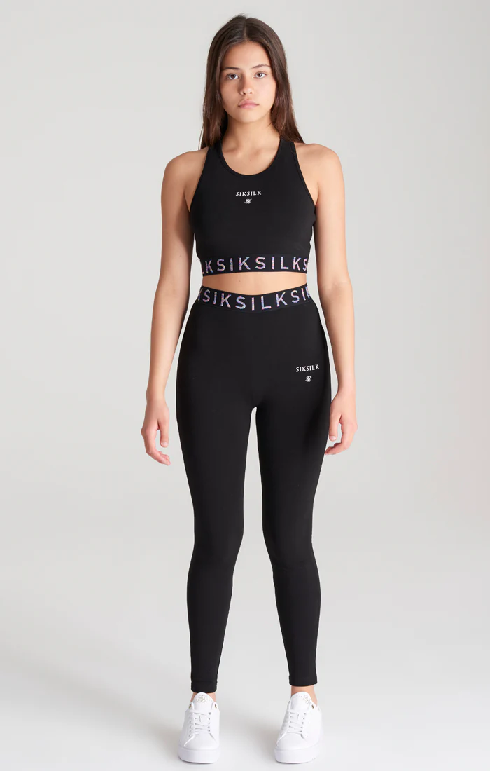Girls Black Taped Bralette - Image 4