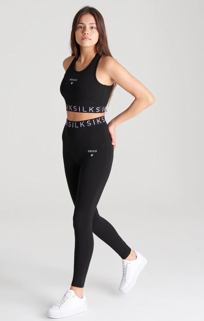 Girls Black Taped Bralette - Image 5