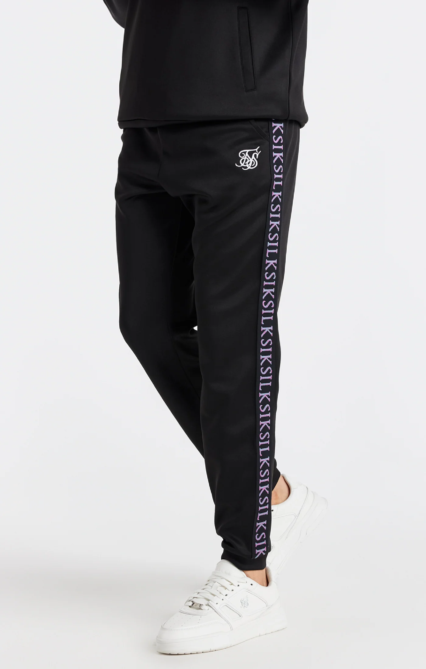 Boys Black Taped Jogger