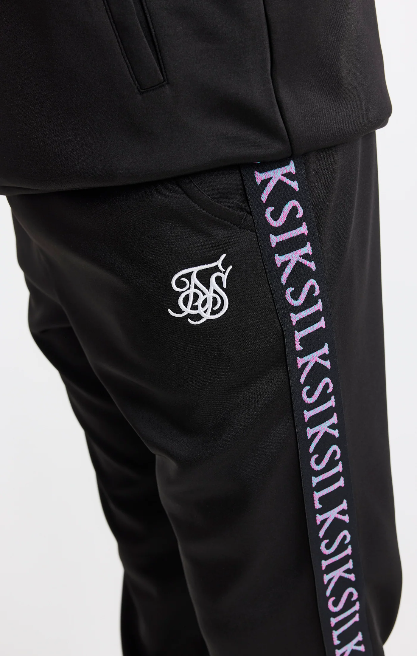 Boys Black Taped Jogger - Image 6