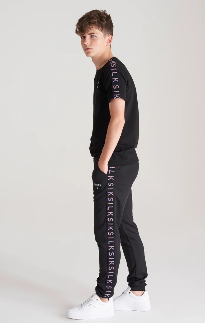 Boys Black Taped Jogger - Image 5