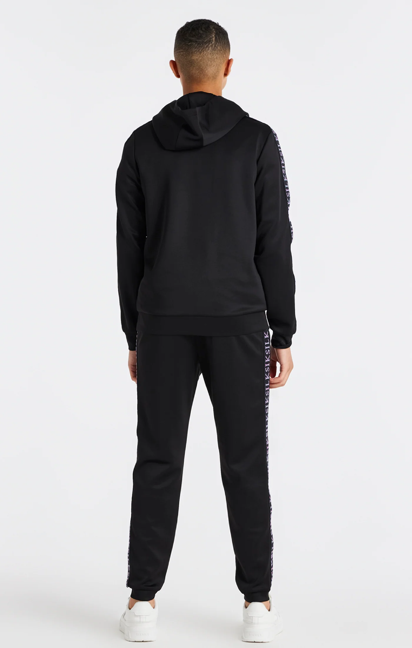 Boys Black Taped Hoodie - Image 5