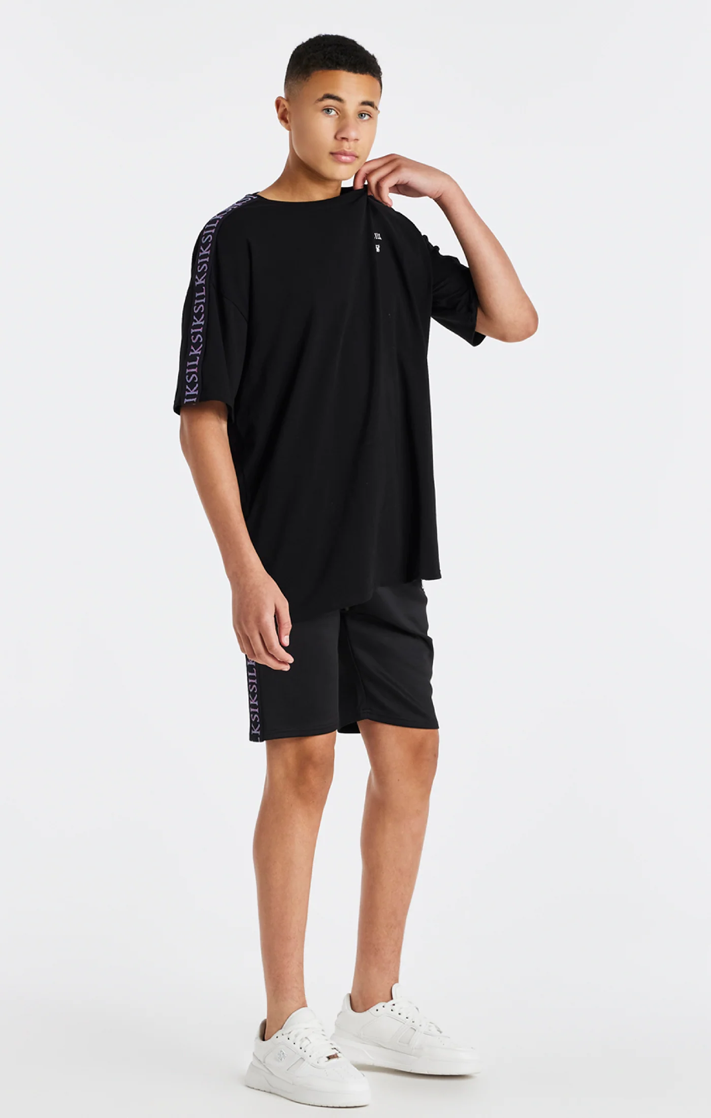 Boys Black Taped Short - Image 3