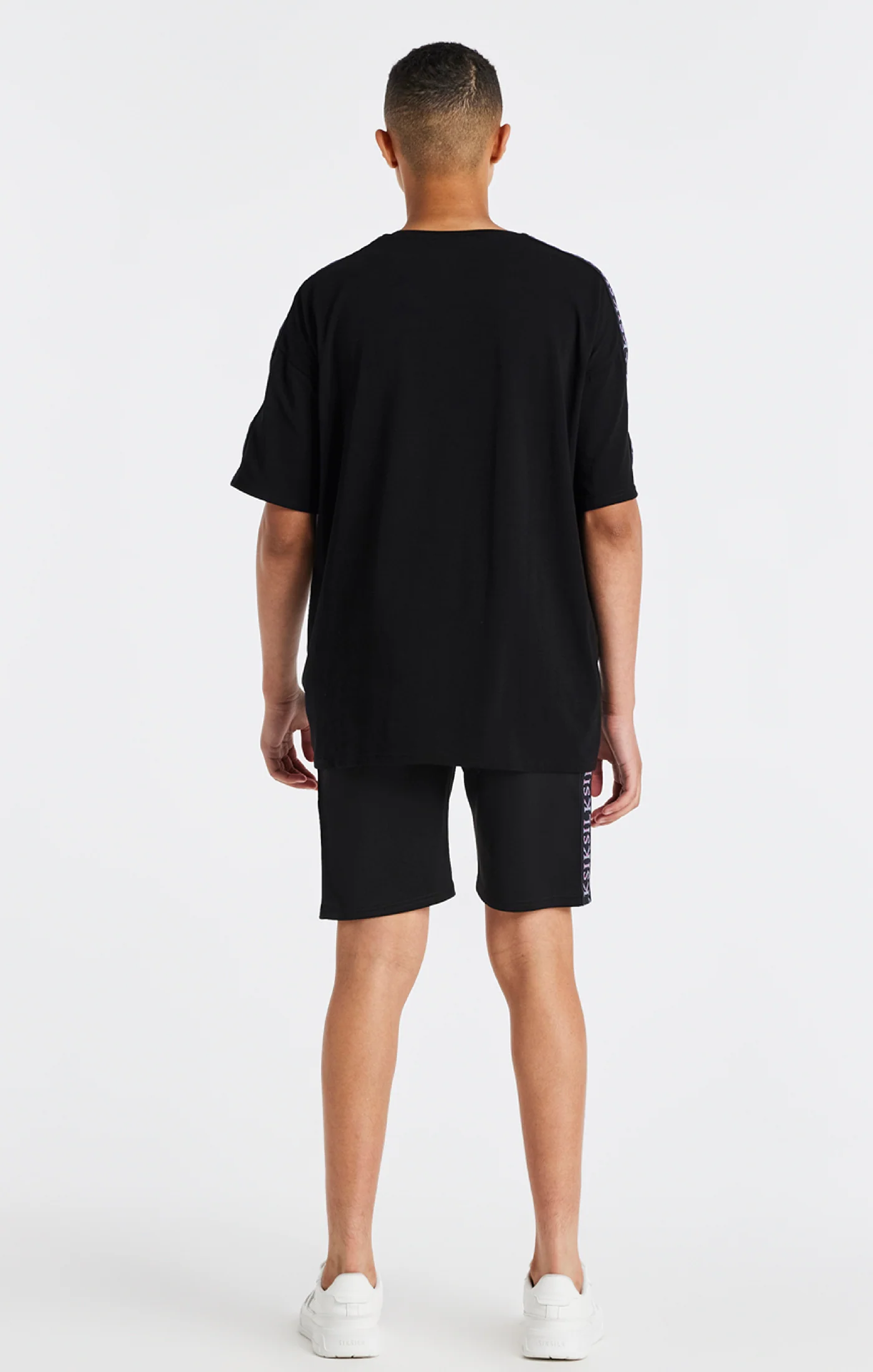 Boys Black Taped T-Shirt - Image 5