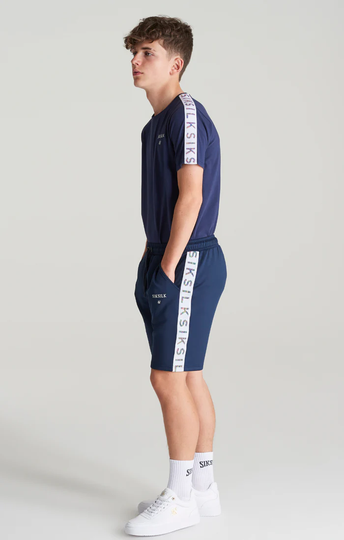 Boys Navy Taped Short - Image 2