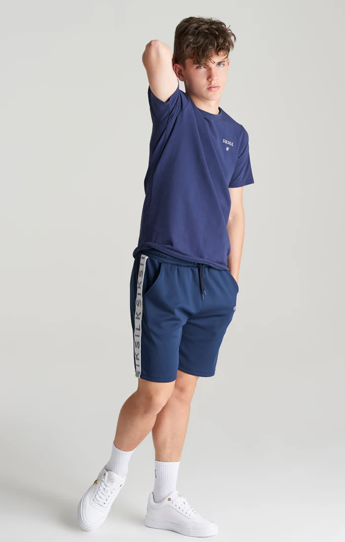 Boys Navy Taped Short - Image 4