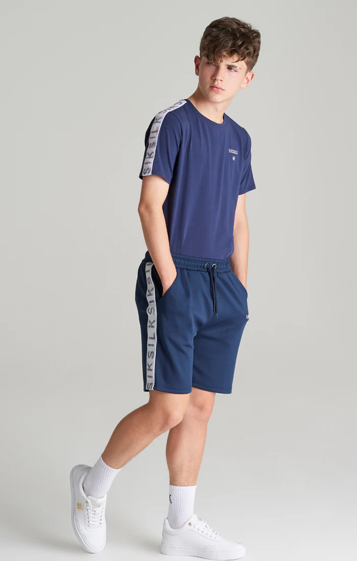 Boys Navy Taped Short - Image 6