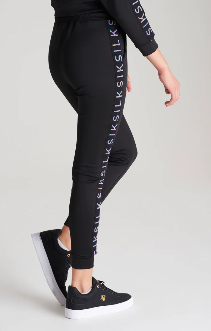 Girls Black Taped Track Pant - Image 4