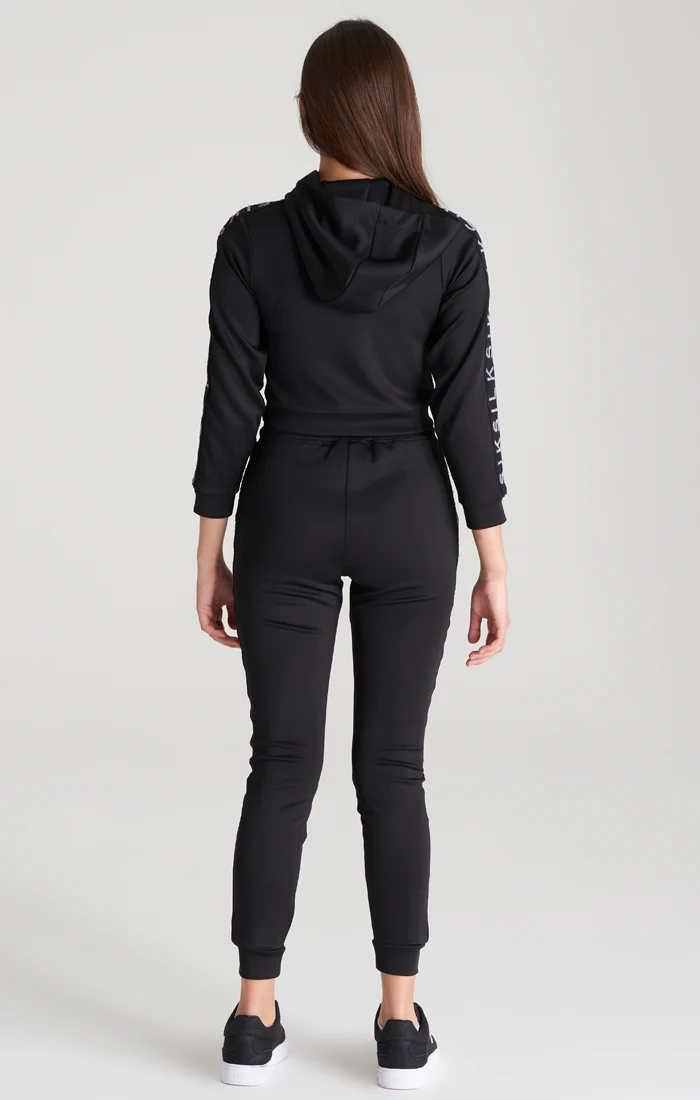 Girls Black Taped Track Pant - Image 7