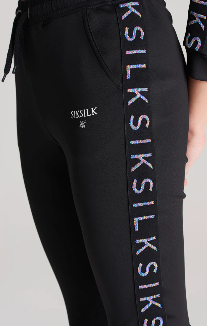 Girls Black Taped Track Pant - Image 8