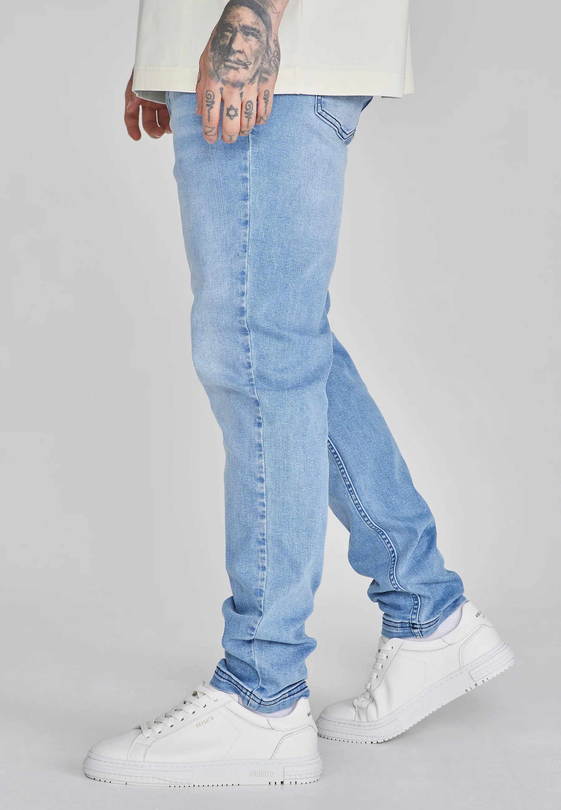 Light Blue Drop Crotch Jeans - Image 2
